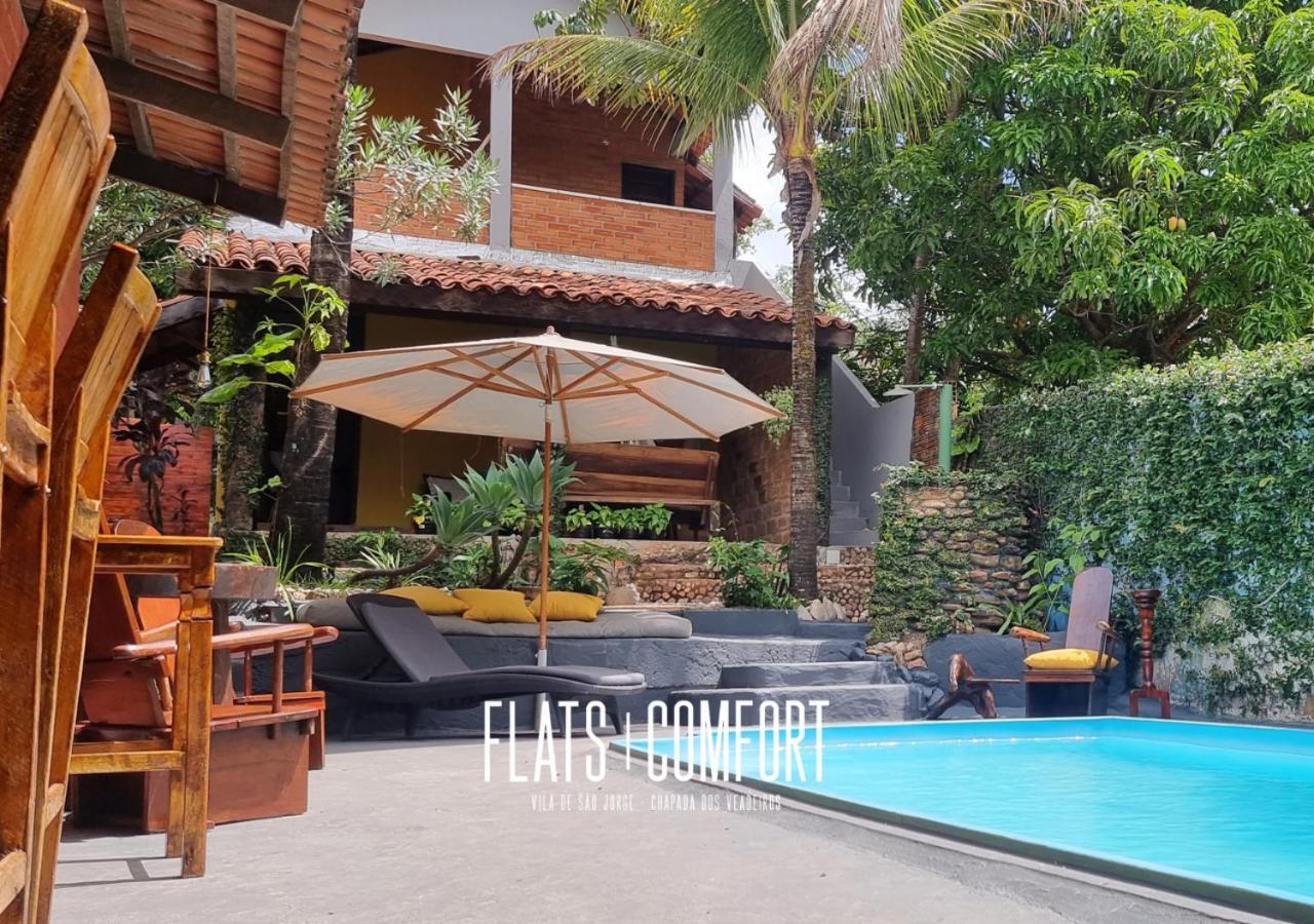 Hotel Novidade Flats Comfort Na Vila De Sao Jorge - Chapada Dos Veadeiros Exteriér fotografie