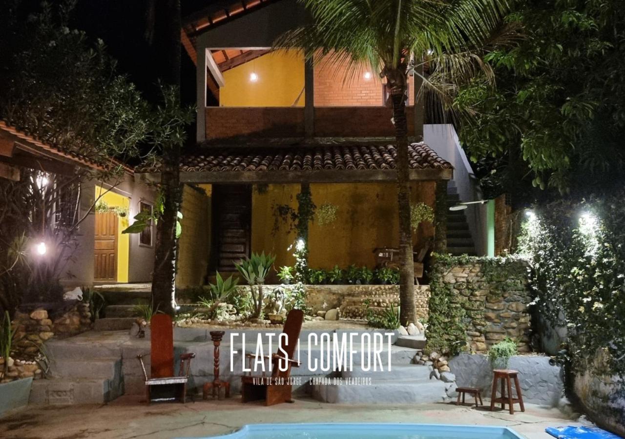 Hotel Novidade Flats Comfort Na Vila De Sao Jorge - Chapada Dos Veadeiros Exteriér fotografie