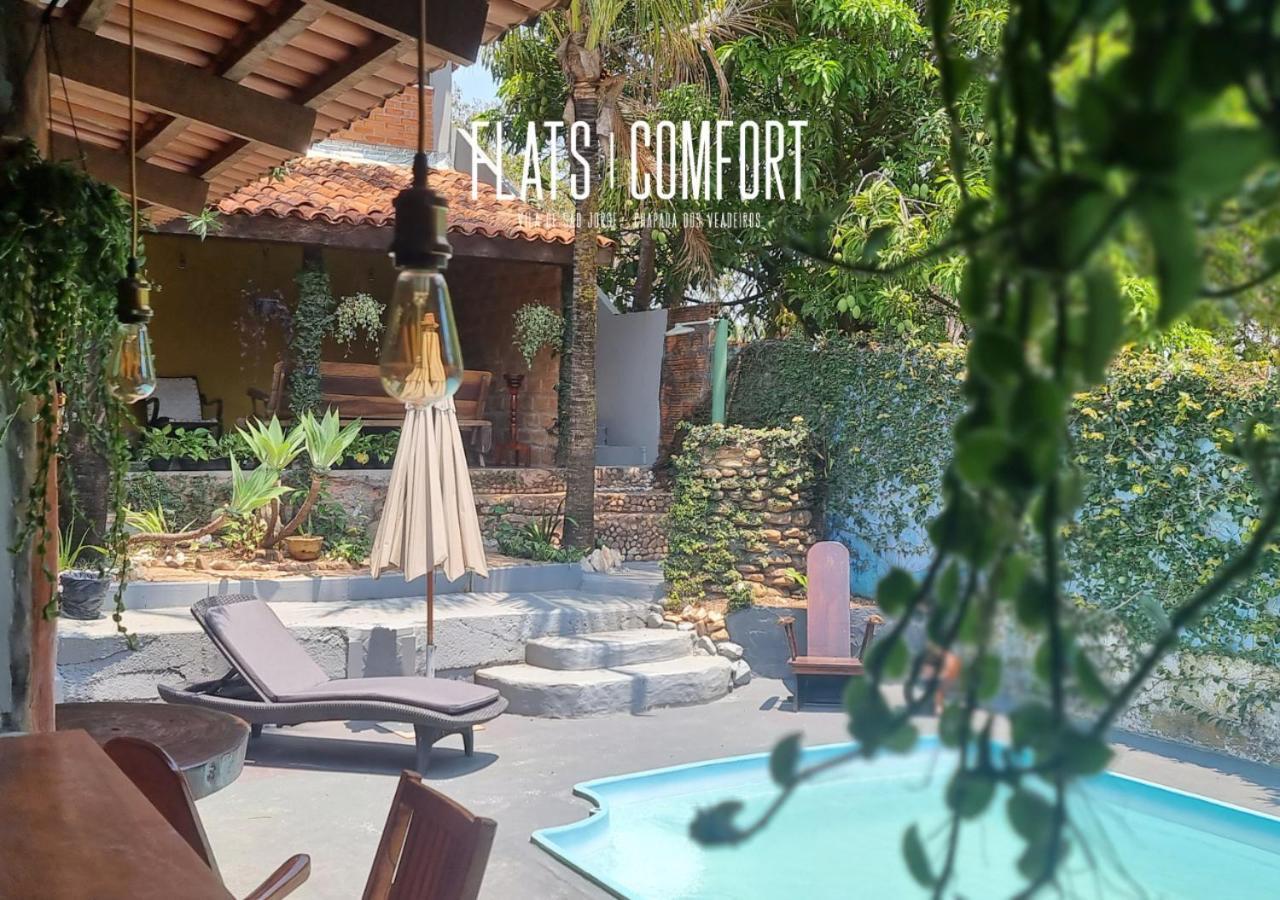 Hotel Novidade Flats Comfort Na Vila De Sao Jorge - Chapada Dos Veadeiros Exteriér fotografie